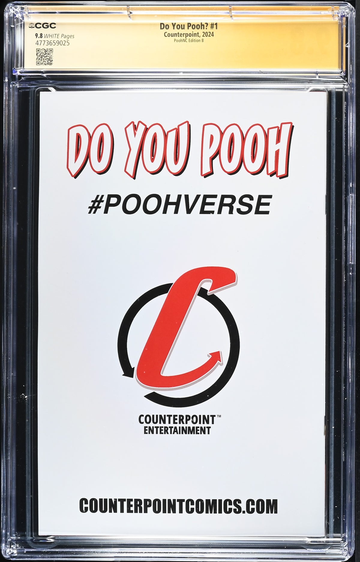 Do You Pooh? #1 CGC 9.8 back