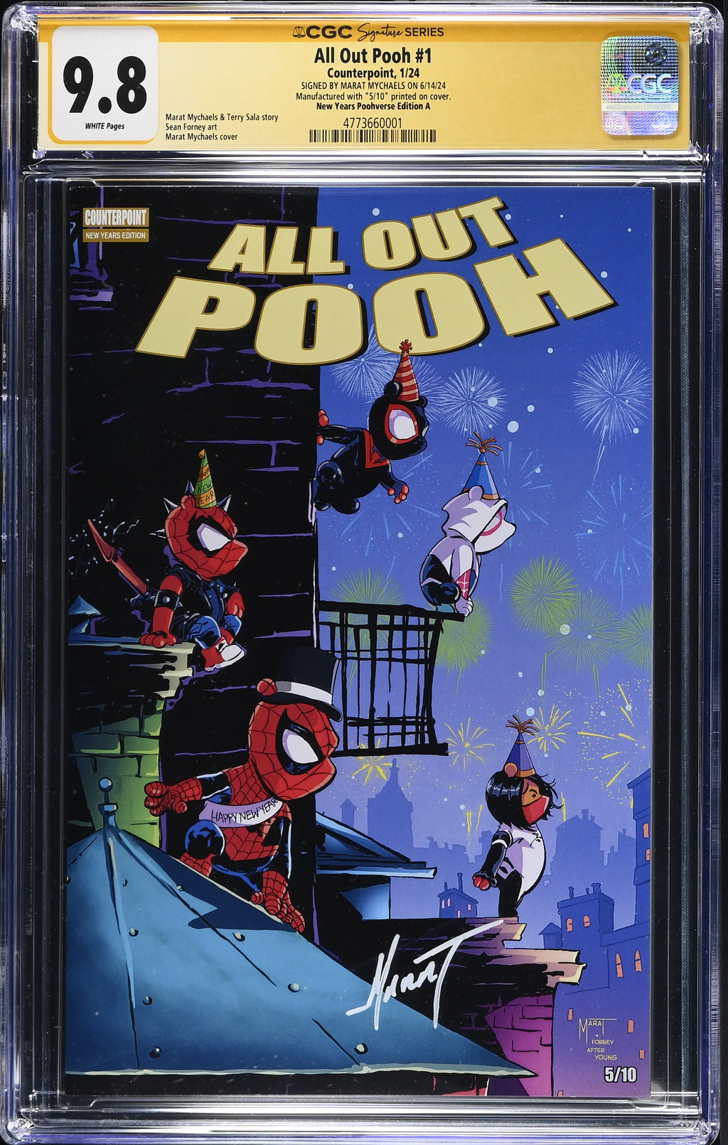 All Out Pooh #1 CGC 9.8 front