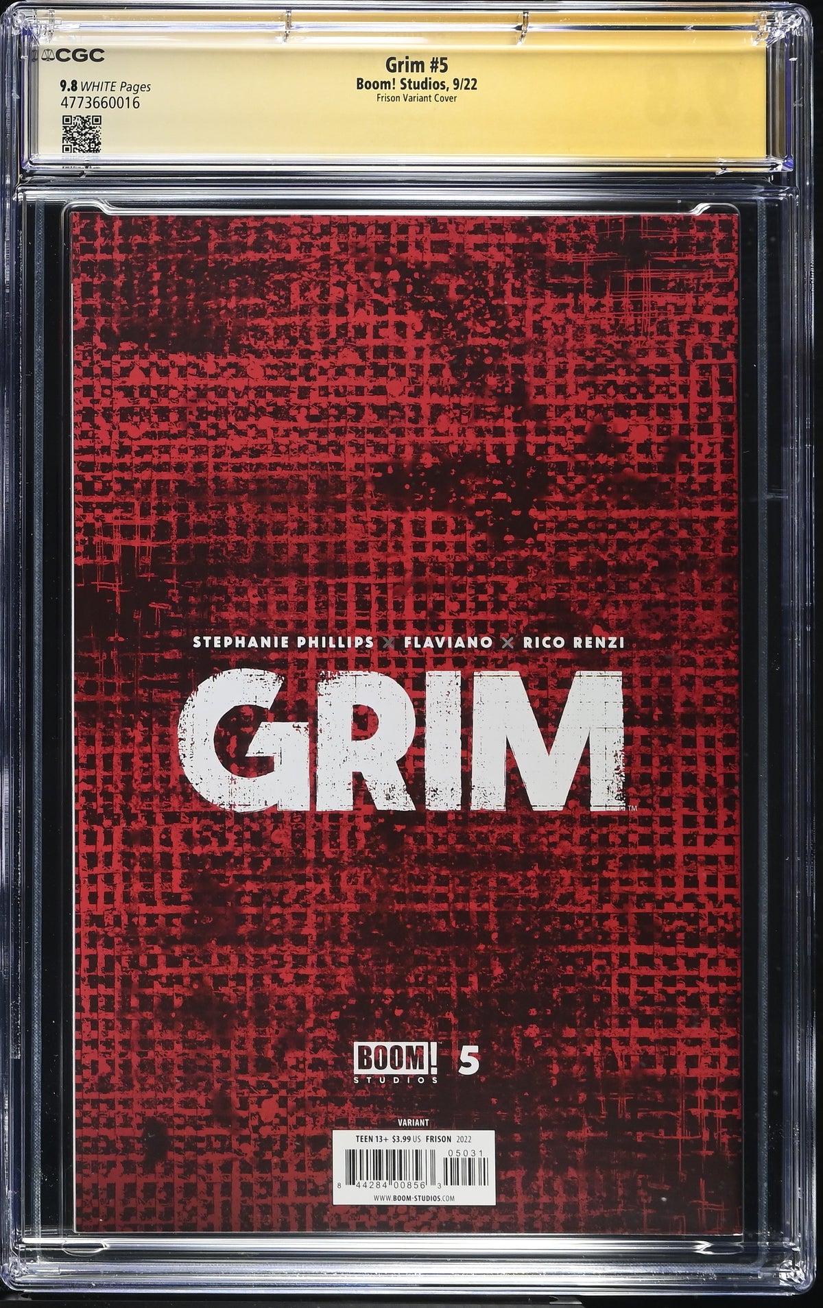 Grim #5 CGC 9.8 back
