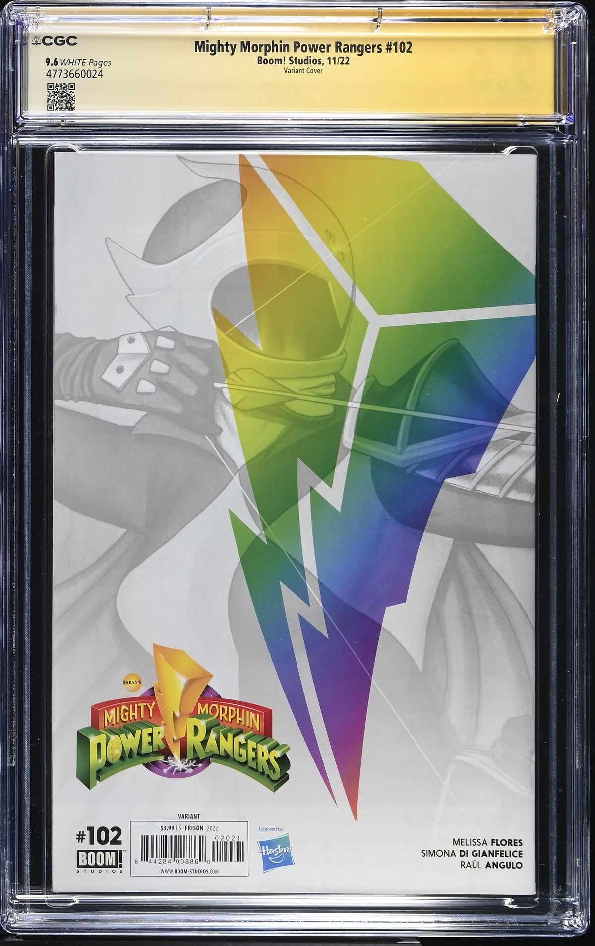 Mighty Morphin Power Rangers #102 CGC 9.6 back