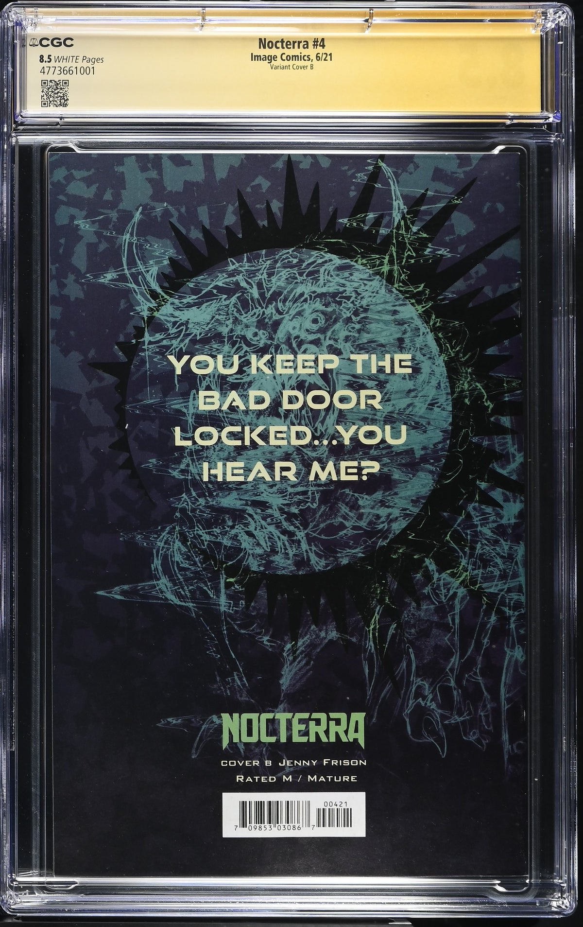 Nocterra #4 CGC 8.5 back