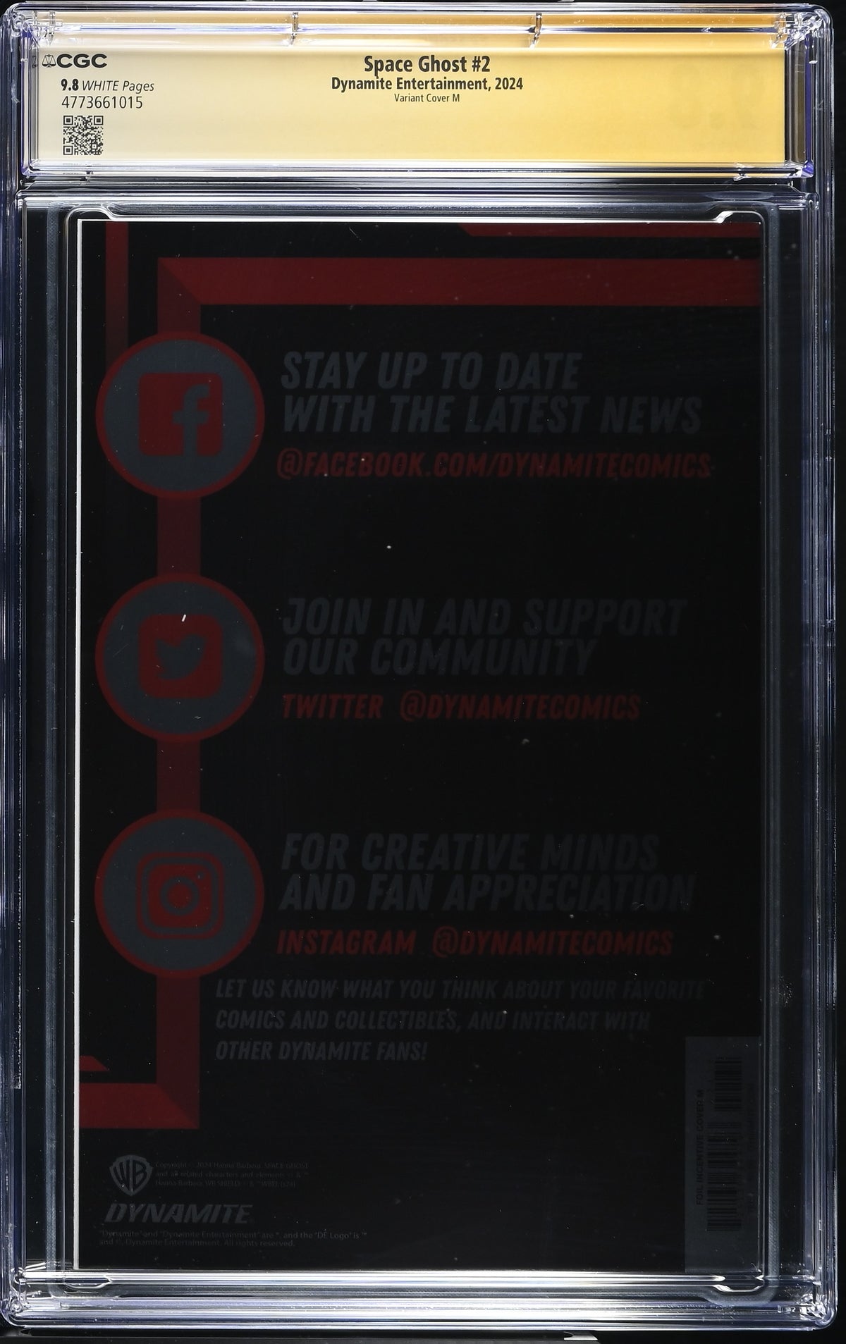 Space Ghost #2 CGC 9.8 back