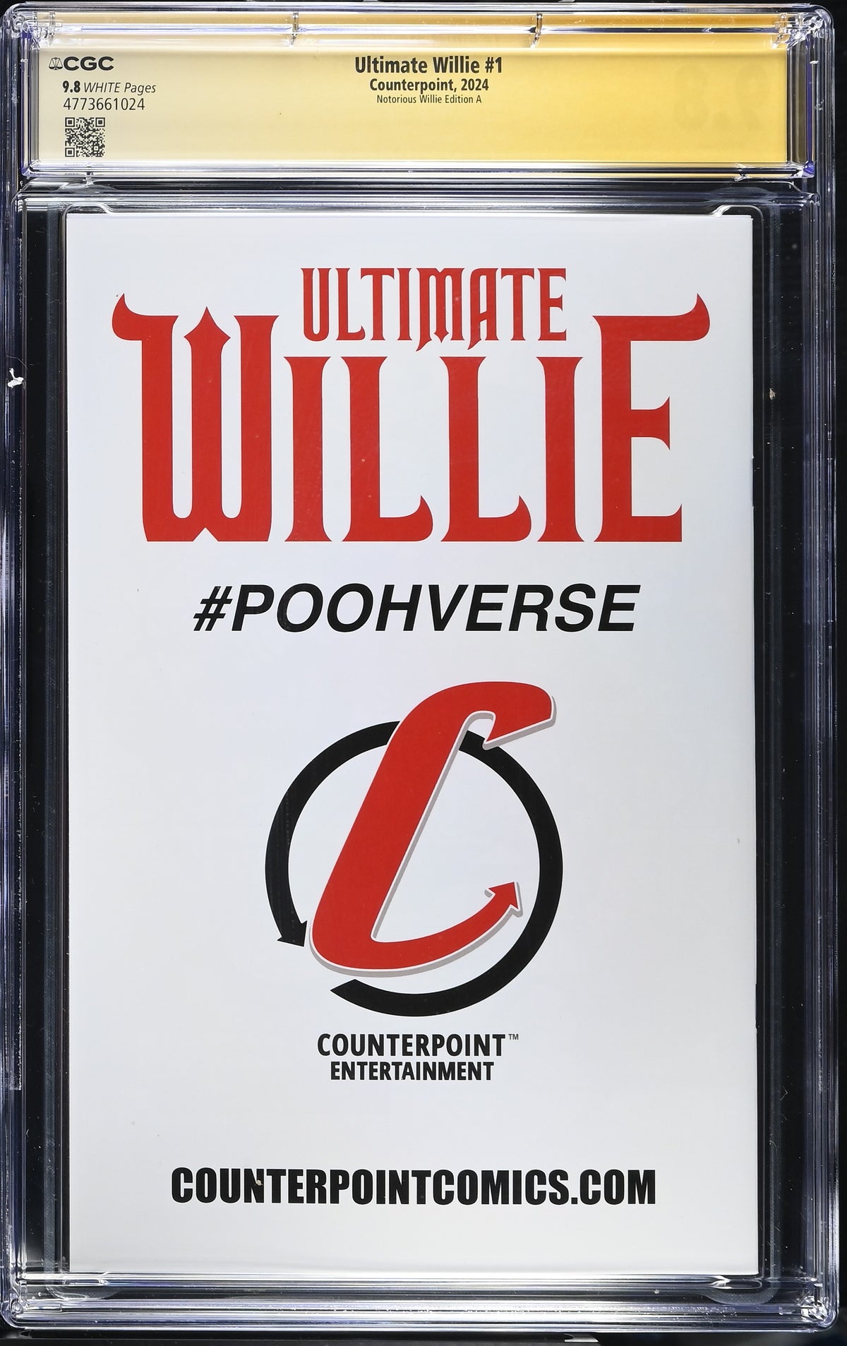 Ultimate Willie #1 CGC 9.8 back