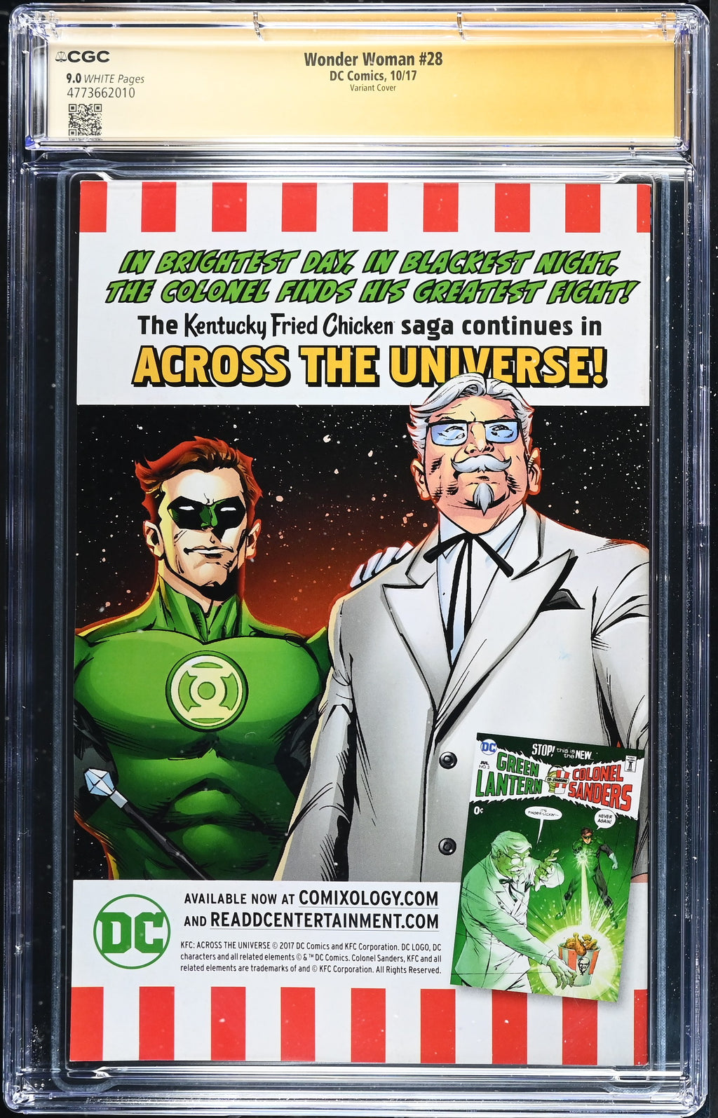 Wonder Woman #28 CGC 9.0 back
