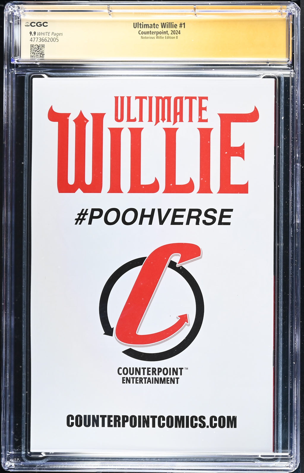 Ultimate Willie #1 CGC 9.9 back