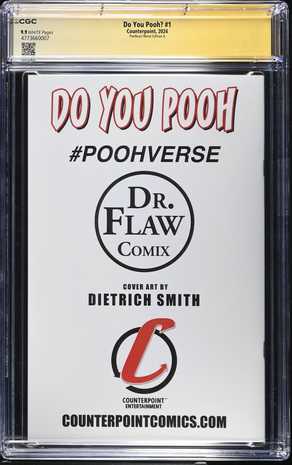 Do You Pooh? #1 CGC 9.9 back