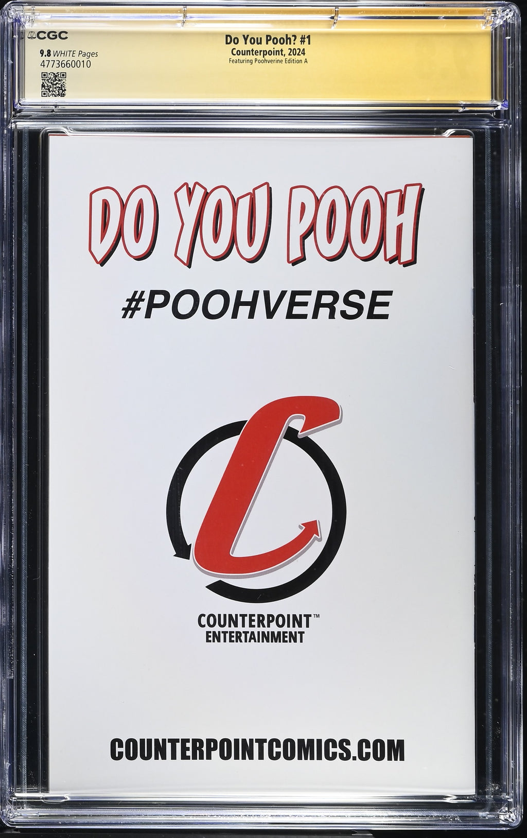 Do You Pooh? #1 CGC 9.8 back