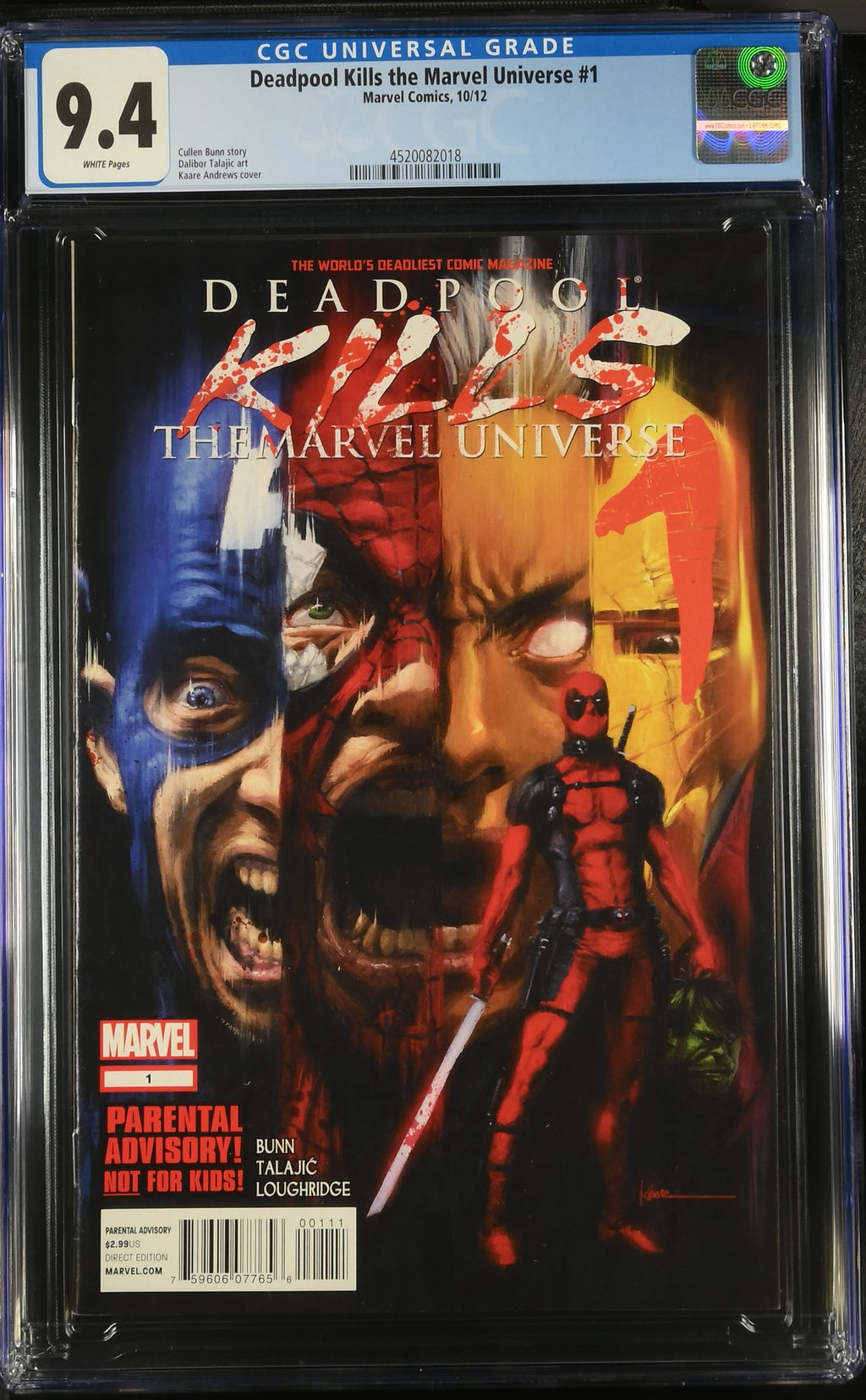 Deadpool Kills the Marvel Universe #1 CGC 9.4 front
