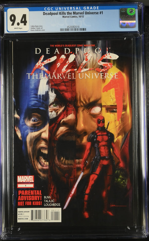 Deadpool Kills the Marvel Universe #1 CGC 9.4 front