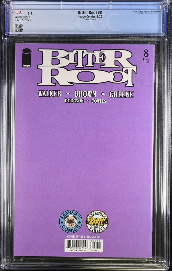 Bitter Root #8 CGC 9.8 back